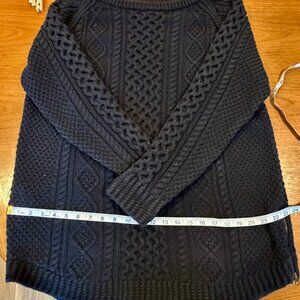 L.L. Bean Women's Signature Cotton Fisherman Tunic Sweater Large Side Zips GUC